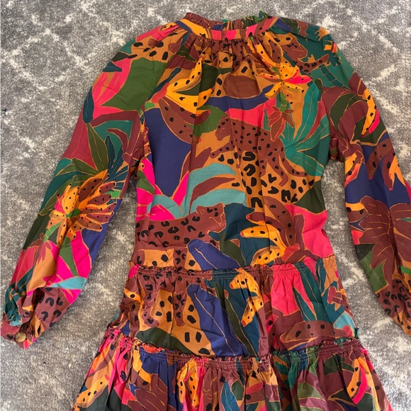 Farm Rio Leopards Jungle Long Sleeve Mini Dress - Picture 7 of 7